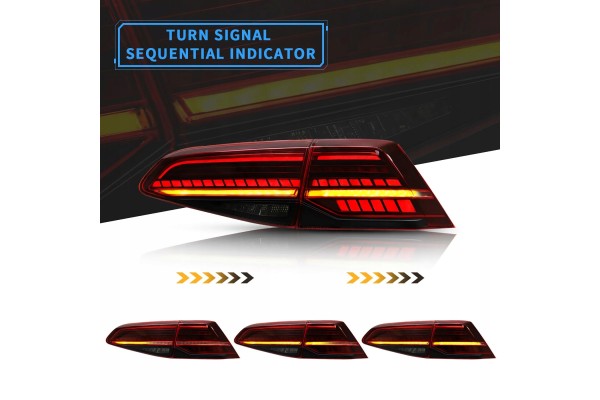 Luces traseras LED dedicadas Net-Cars para VW Golf 7 2012-2019 con bombillas usado 10