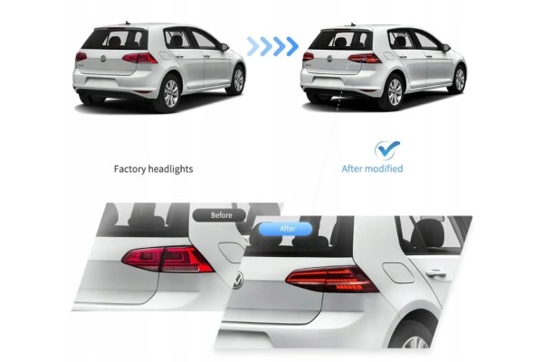Luces traseras LED dedicadas Net-Cars para VW Golf 7 2012-2019 con bom