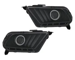 Faro delantero negro tuning FORD MUSTANG 2010-13