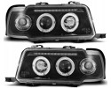 Headlights Lamps set Rings Angel Eyes Led Diodes Black Audi 80 B4 1991 1996