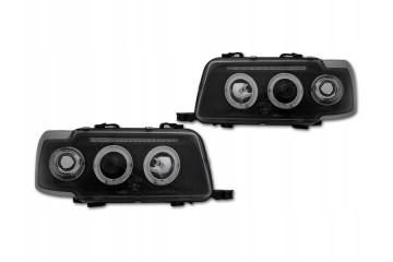 Headlights Lamps set Rings Angel Eyes Led Diodes Black Audi 80 B4 1991 1996 Packaging status original