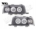 Headlights Lamps set Rings Angel Eyes Led Diodes Black Audi 80 B4 1991 1996 Catalog number of the part LPAU30