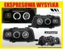 Headlights Lamps set Rings Angel Eyes Led Diodes Black Audi 80 B4 1991 1996 Installation side left right