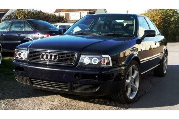 Headlights Lamps set Rings Angel Eyes Led Diodes Black Audi 80 B4 1991 1996 Car type passenger cars