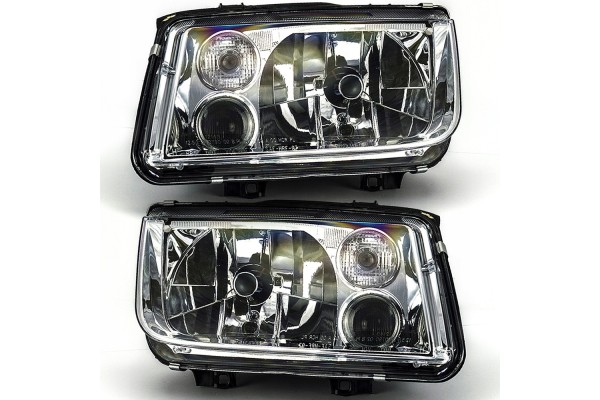 Faros delanteros Depo VW Bora H4/H3 98- Izquierdo y Derecho con luz antiniebla usado 9
