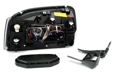 LAMPS VW T5 BUS TRANSPORTER 03 09R RINGS DEPO BLACK MOTORS REG FREEBIE Installation side left right