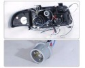 Headlights Flashers L R Led Tuning Black Audi a4 b5 8d 1994 98 Type of low beam headlights traditional halogen