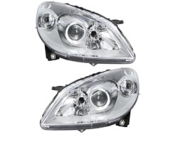 Headlights Lamps front set L R Depo lens Mercedes B class w245 2005 2011