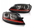 Front lamp vw golf vii 7 12 black led drl gti