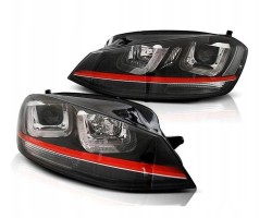 Front lamp vw golf vii 7 12 black led drl gti