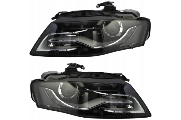 LAMP HEADLIGHTS AUDI A4 B8 07 10 DEPO SET BI XENON LED MOTORS