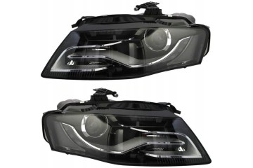 LAMP HEADLIGHTS AUDI A4 B8 07 10 DEPO SET BI XENON LED MOTORS
