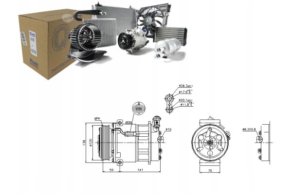 Compresor de aire acondicionado Nissens 89124 nuevo 9