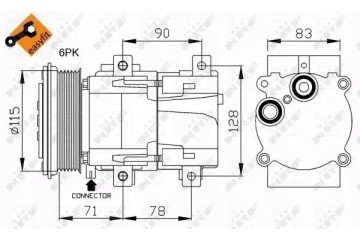 COMPRESSOR AIR CONDITIONING COMPRESSOR 32110 NRF FORD Catalog number of the part 32110