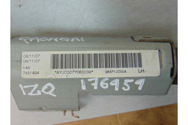 985P1JD00A AIRBAG CORTINA DELANTERO IZQUIERDO NISSAN QASHQAI (J10) Acenta 2007 985P1JD00A 176959 NISSAN - 6