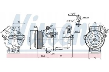 COMPRESSOR AIR CONDITIONING COMPRESSOR 89041 NISSENS Quality of parts according to GVO Q original with factory logo OEM OES