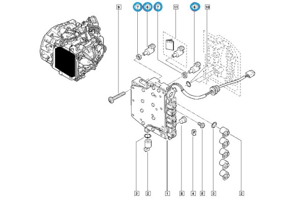 Válvula de Transmisión Automática 2 Piezas con Junta y Anillos en O usado 2