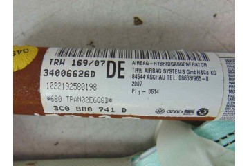 3C0880741D AIRBAG CORTINA DELANTERO IZQUIERDO VOLKSWAGEN PASSAT BERLINA (3C2) Highline 2008 3C0880741D 178138 VOLKSWAGEN - 4