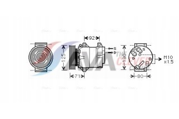 Compressor air conditioning AVA QUALITY COOLING RTAK441 Part manufacturer AVA Quality cooling
