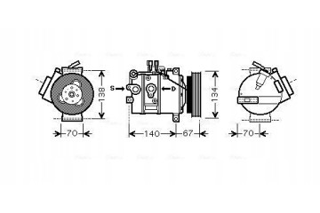 Compressor air conditioning AVA QUALITY COOLING VOAK142 Part manufacturer AVA Quality cooling