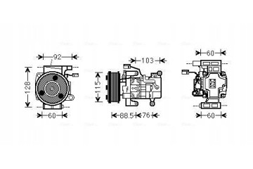 Compressor air conditioning AVA QUALITY COOLING MZAK251 Part manufacturer AVA Quality cooling