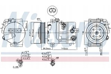 COMPRESSOR AIR CONDITIONING COMPRESSOR 890578 NISSENS Product weight with unit packaging 11 kg