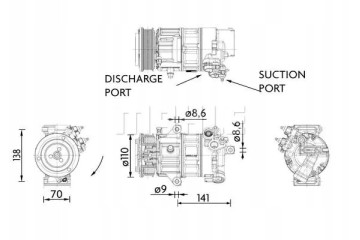 COMPRESSOR AIR CONDITIONING COMPRESSOR ACP 1491 000P Quality of parts according to GVO P replacement with original quality