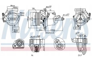 COMPRESSOR AIR CONDITIONING COMPRESSOR 891074 NISSENS Packaging status original