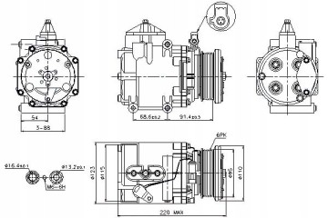 FORD AIR CONDITIONING COMPRESSOR Product weight with unit packaging 11 kg