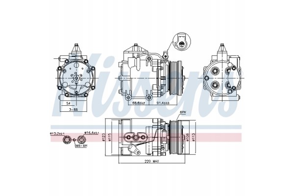 Compresor de aire acondicionado Nissens 89248