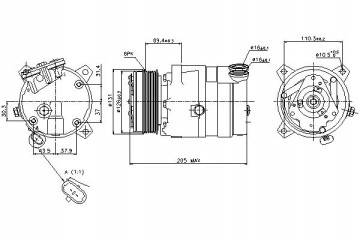 Compresor de Aire Acondicionado NISSENS 89062
