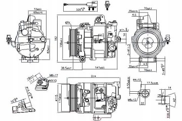 AIR CONDITIONING COMPRESSOR JAGUAR JAGUAR XJ 03 XK 06 Catalog number of the part 86217939 NIS