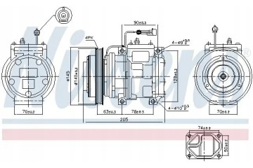 COMPRESSOR AIR CONDITIONING COMPRESSOR 89119 NISSENS Catalog number of the part 89119