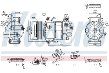 COMPRESSOR AIR CONDITIONING COMPRESSOR 890786 NISSENS Packaging status original