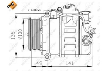 COMPRESSOR AIR CONDITIONING COMPRESSOR 32216 NRF Quality of parts according to GVO Q original with factory logo OEM OES