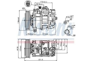 COMPRESSOR AIR CONDITIONING COMPRESSOR 89236 NISSENS Quality of parts according to GVO Q original with factory logo OEM OES