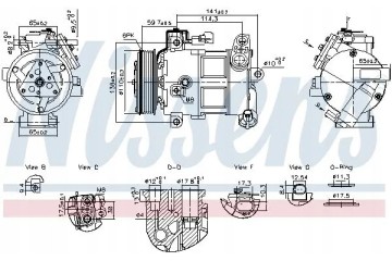 COMPRESSOR AIR CONDITIONING COMPRESSOR 890596 NISSENS Packaging status original