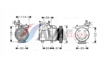HYUNDAI GETZ 2002 1 6 HYK199 AVA AIR CONDITIONING COMPRESSOR Part manufacturer AVA Quality cooling