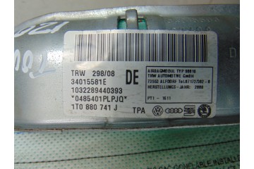 1T0880741J AIRBAG CORTINA DELANTERO IZQUIERDO VOLKSWAGEN TOURAN (1T2) Sport 2010 1T0880741J 178906 VOLKSWAGEN - 10