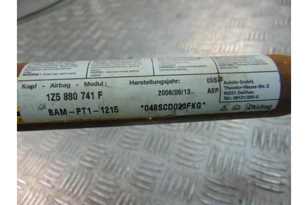 1Z5880741F AIRBAG CORTINA DELANTERO IZQUIERDO SKODA OCTAVIA BERLINA (1Z3) Edition 100 1Z5880741F 181078 SKODA - 1