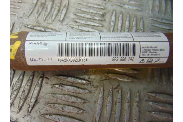 8P3880742  AIRBAG CORTINA DELANTERO DERECHO AUDI A3 (8P1) 1.6 Ambiente 8P3880742 181086 AUDI - 1