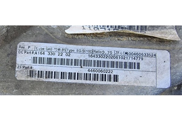Diferencial delantero Mercedes ML W164 3.0 CDI usado 3