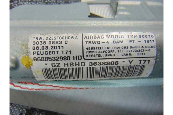 9688532980 AIRBAG CORTINA DELANTERO IZQUIERDO PEUGEOT 308
