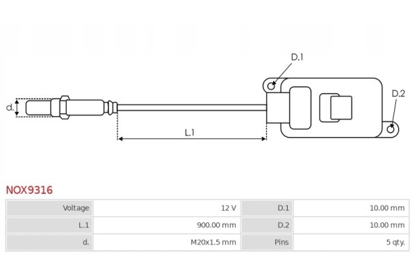 Sensor NOx nuevo de As-Pl 4