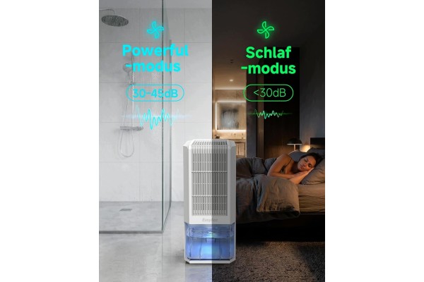 Deshumidificador eléctrico para baño con depósito de 2 L y 85 W Pel