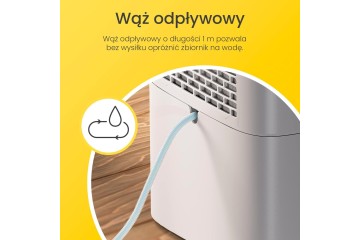 DEHUMIDIFIER ELECTRIC 12L PER DAY TANK 2500ML DRAINAGE Catalog number of the part CH D01