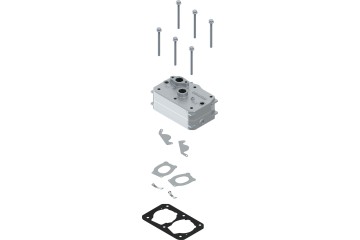 Air compressor cylinder head 412 442 000 2 for RVI KERAX Catalog number of substitutes 5001859253 4124420002 LE27848 81 PMC 02 0