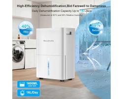DEHUMIDIFIER COMPACT 16 L PER DAY WITH AUTOMATIC OPERATION