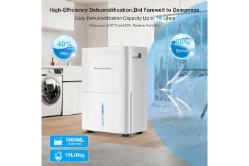DEHUMIDIFIER COMPACT 16 L PER DAY WITH AUTOMATIC OPERATION