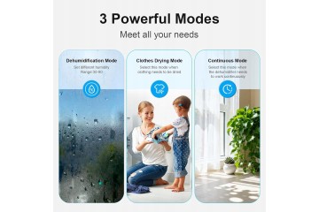 DEHUMIDIFIER COMPACT 16 L PER DAY WITH AUTOMATIC OPERATION Car type undefined